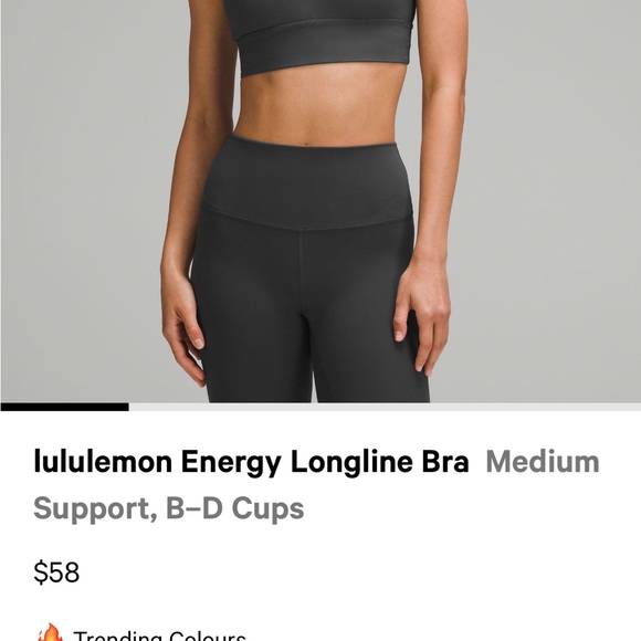 Dark olive energy longline bra - Picture 4 of 6